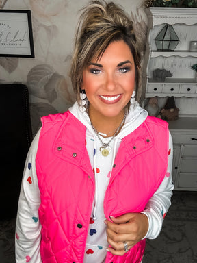 Lucky In Love Quilted Vest