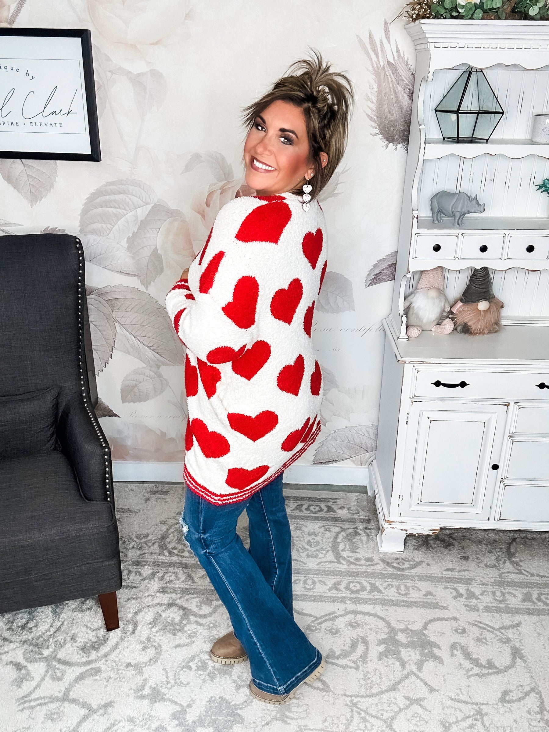 On Cloud Nine Valentine Cardigan - Red