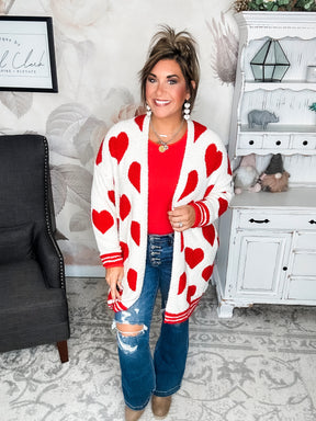 On Cloud Nine Valentine Cardigan - Red