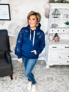 Ampersand Avenue University Hoodie - Love Story - Midnight Blue