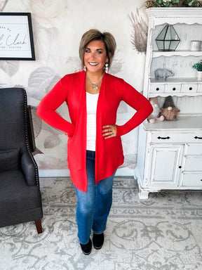 Love Never Fades Cardigan - Red