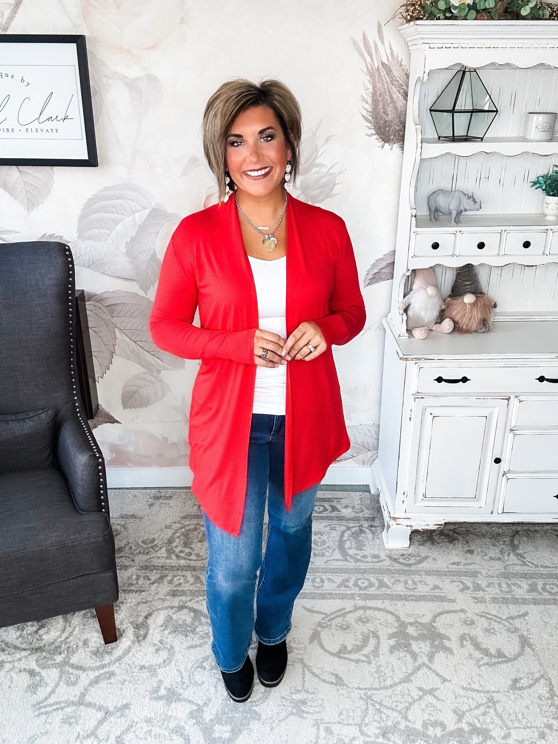 Love Never Fades Cardigan - Red