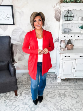 Love Never Fades Cardigan - Red