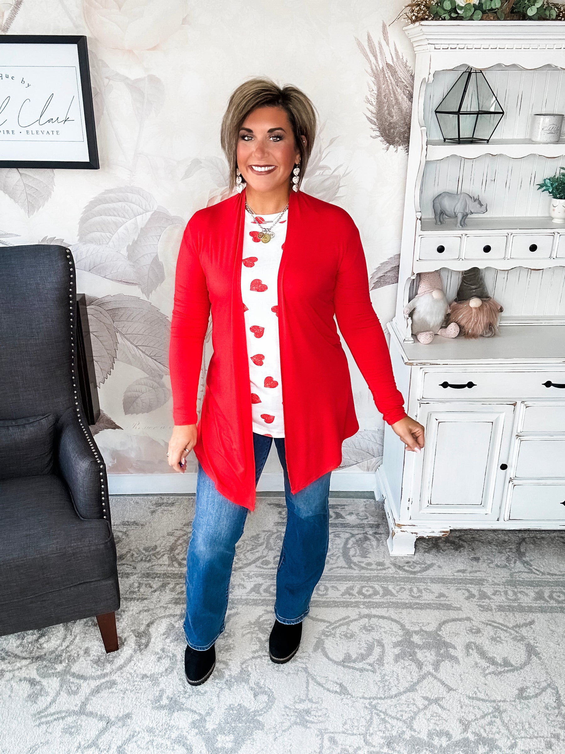 Love Never Fades Cardigan - Red