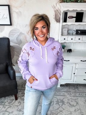 Ampersand Avenue University Hoodie - Love Story - Lilac