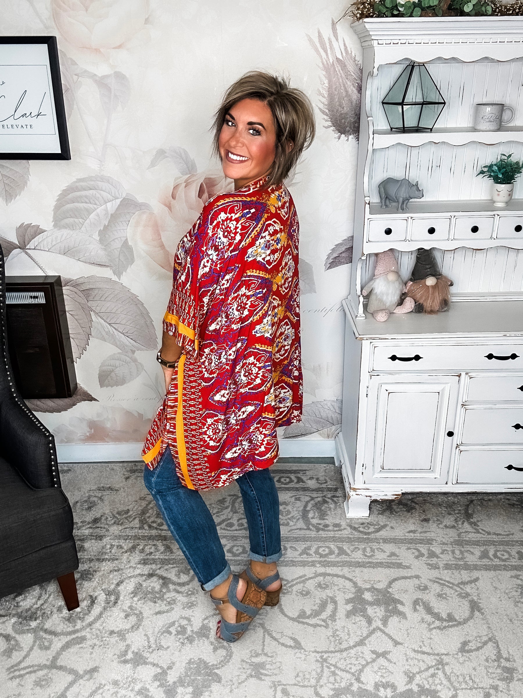 The Perfect Mix Kimono - Red