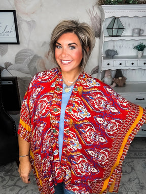 The Perfect Mix Kimono - Red