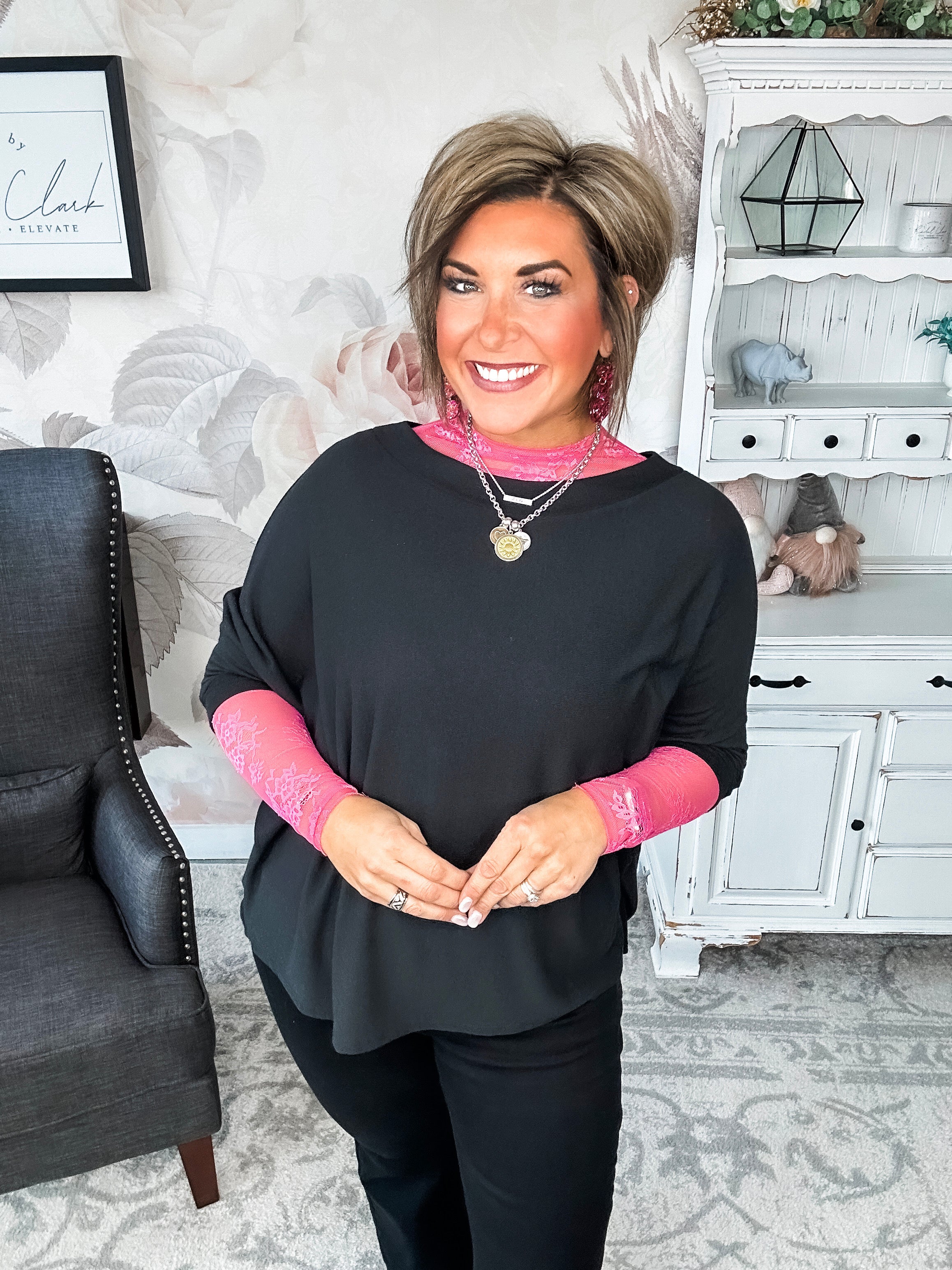 Said It All Boxy Top - Black