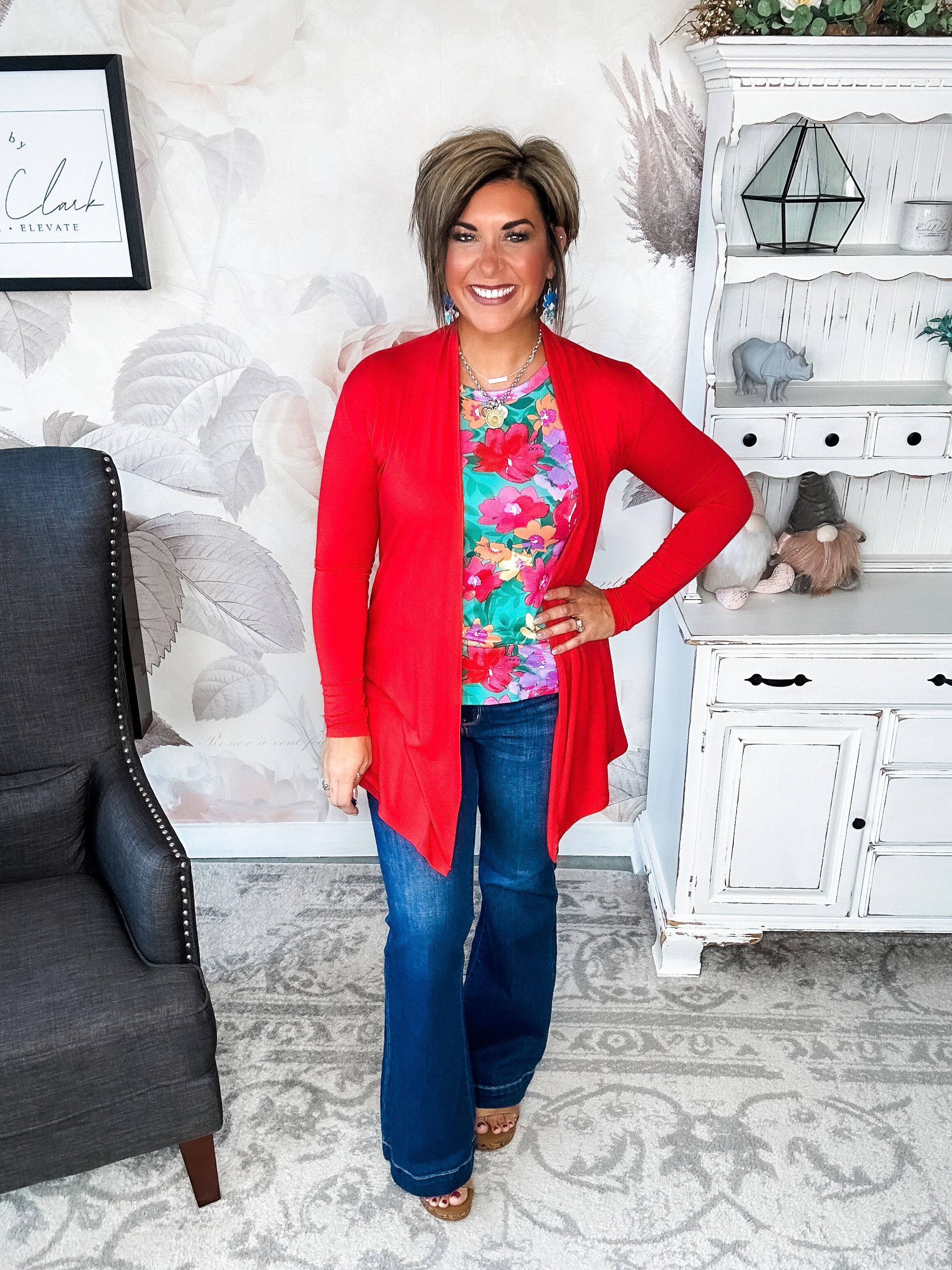 Be Optimistic Top - Emerald & Fuchsia