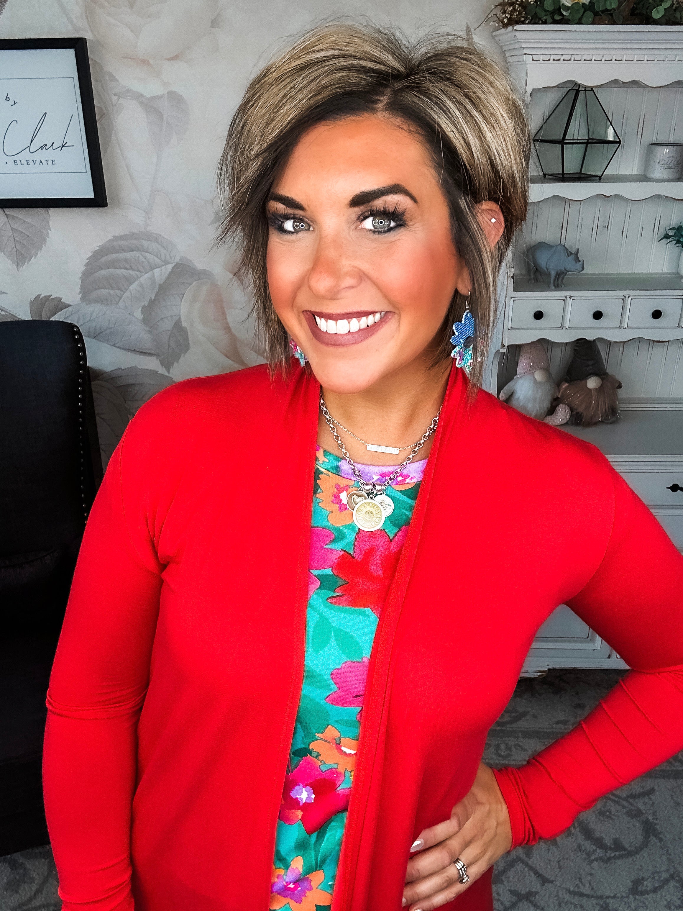 Be Optimistic Top - Emerald & Fuchsia