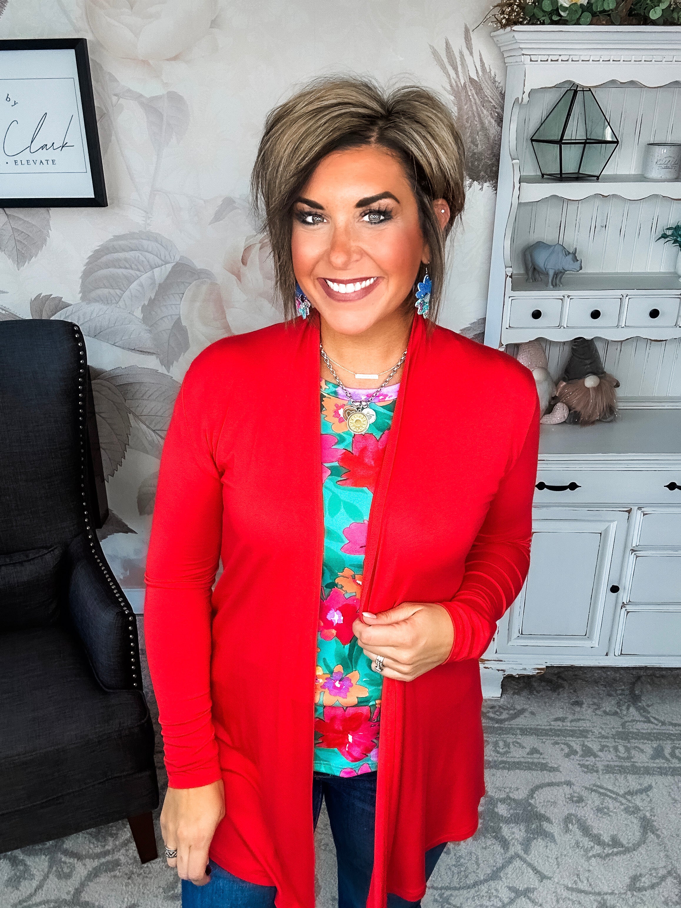 Be Optimistic Top - Emerald & Fuchsia