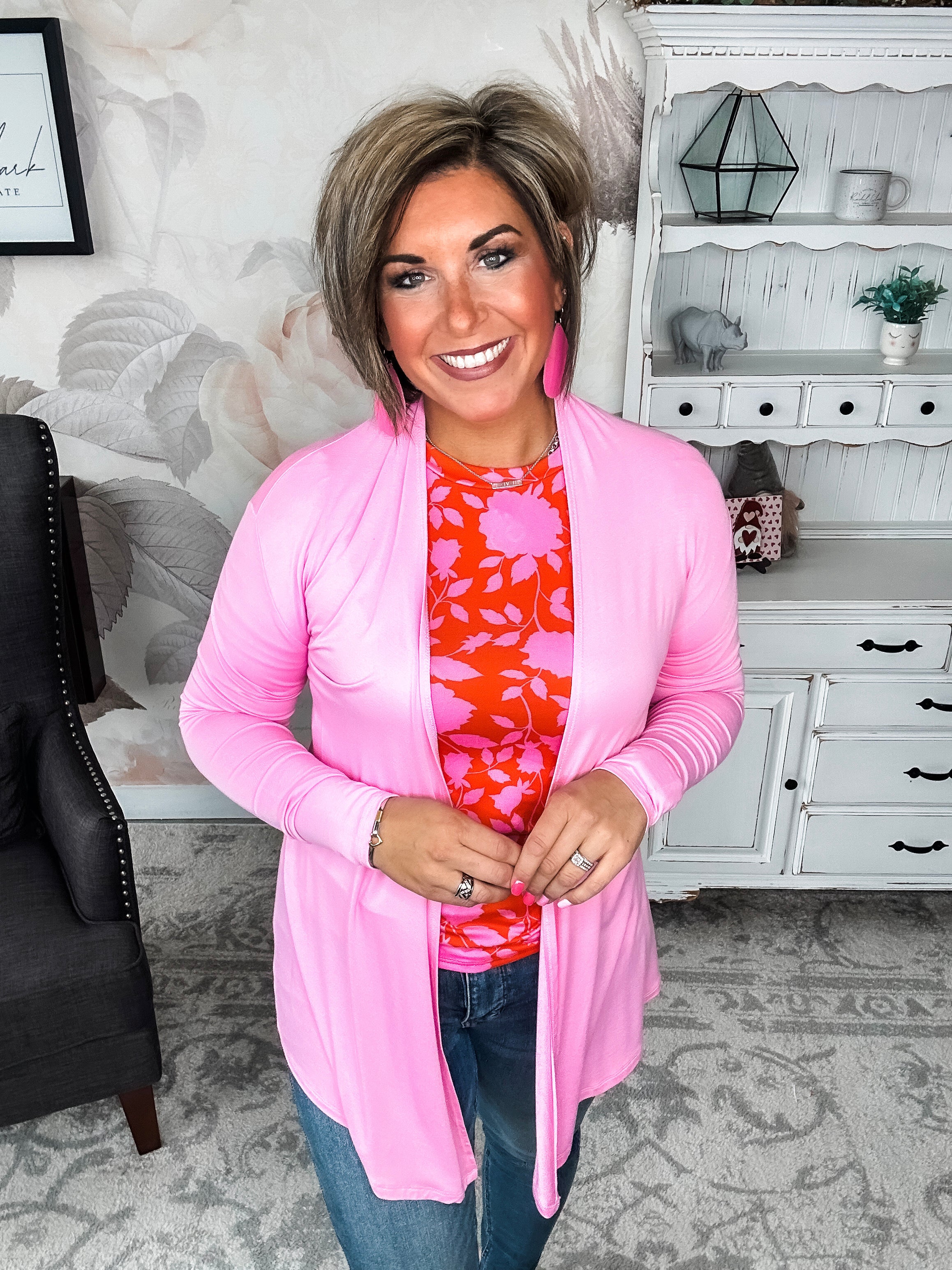 Love Never Fades Cardigan - Pink