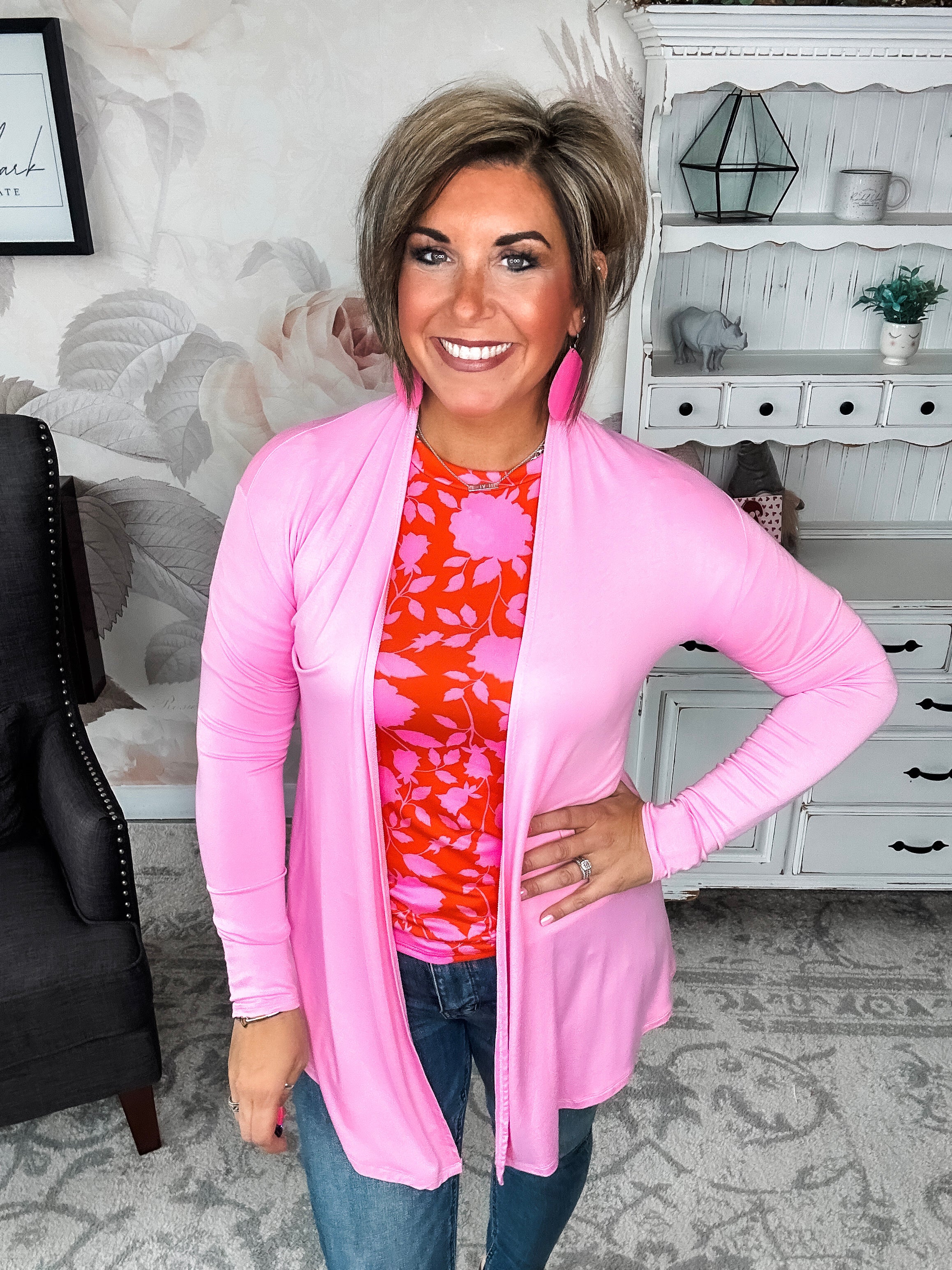 Love Never Fades Cardigan - Pink