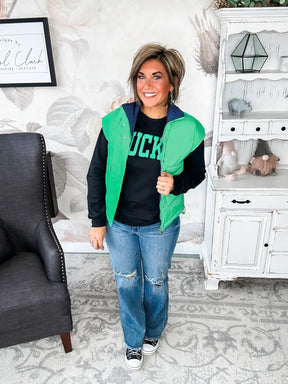 Green Lucky Puff Sweatshirt