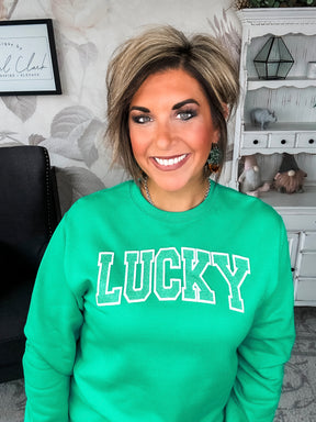 Pot o'Lucky Glitter Puff Sweatshirt