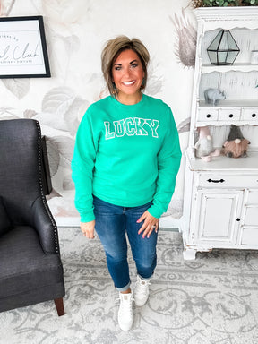 Pot o'Lucky Glitter Puff Sweatshirt