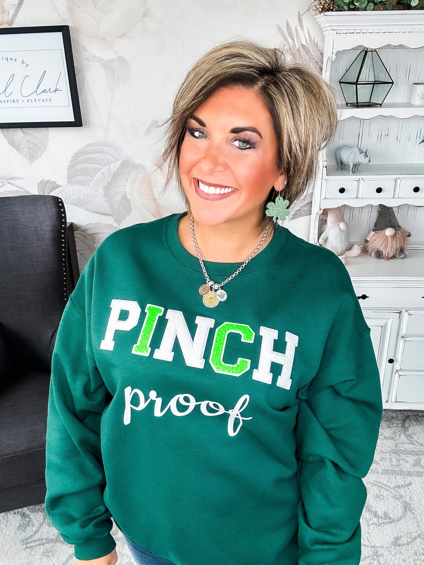 Pinch Proof Chenille Sweatshirt - Dark Green