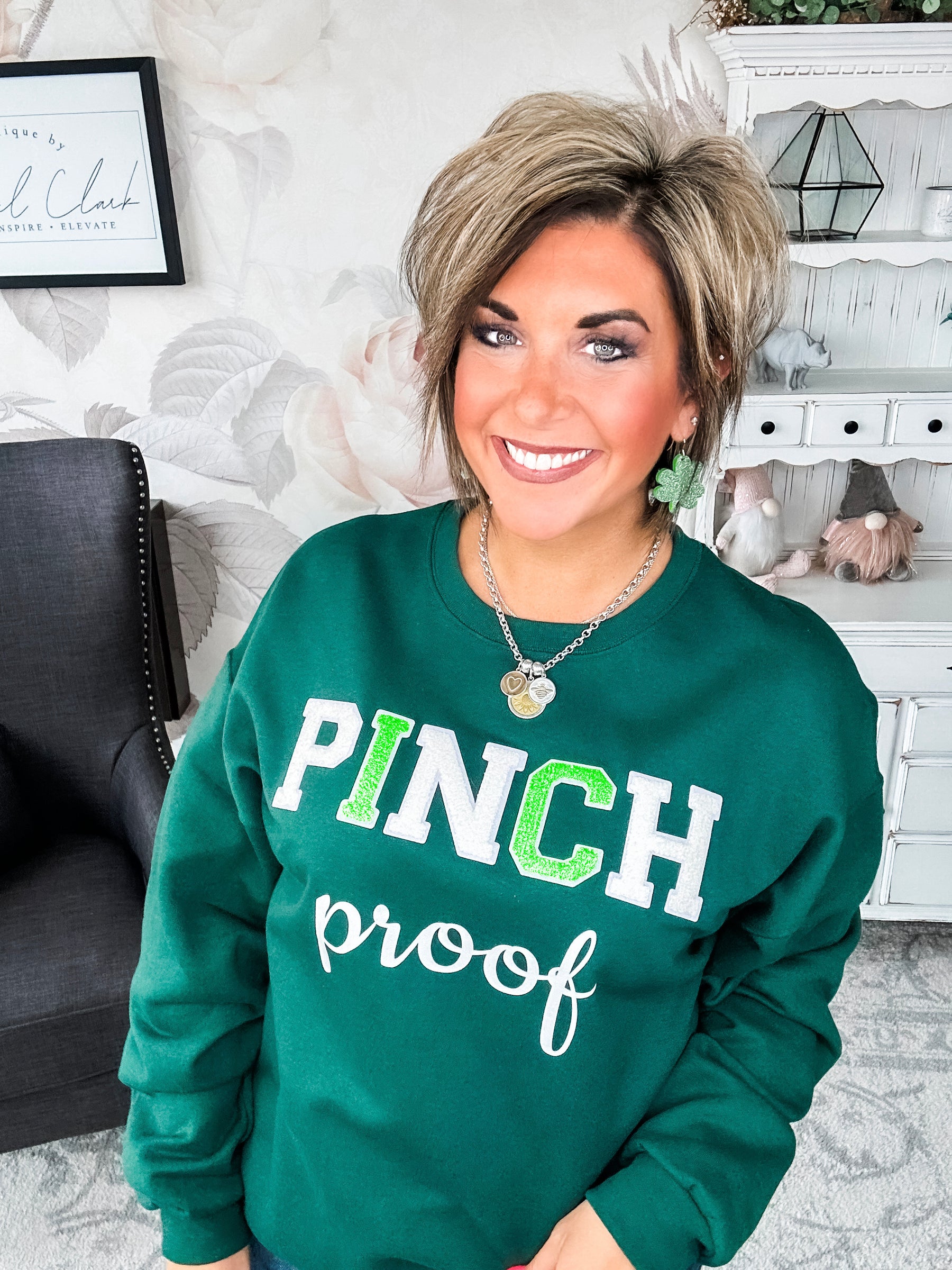 Pinch Proof Chenille Sweatshirt - Dark Green