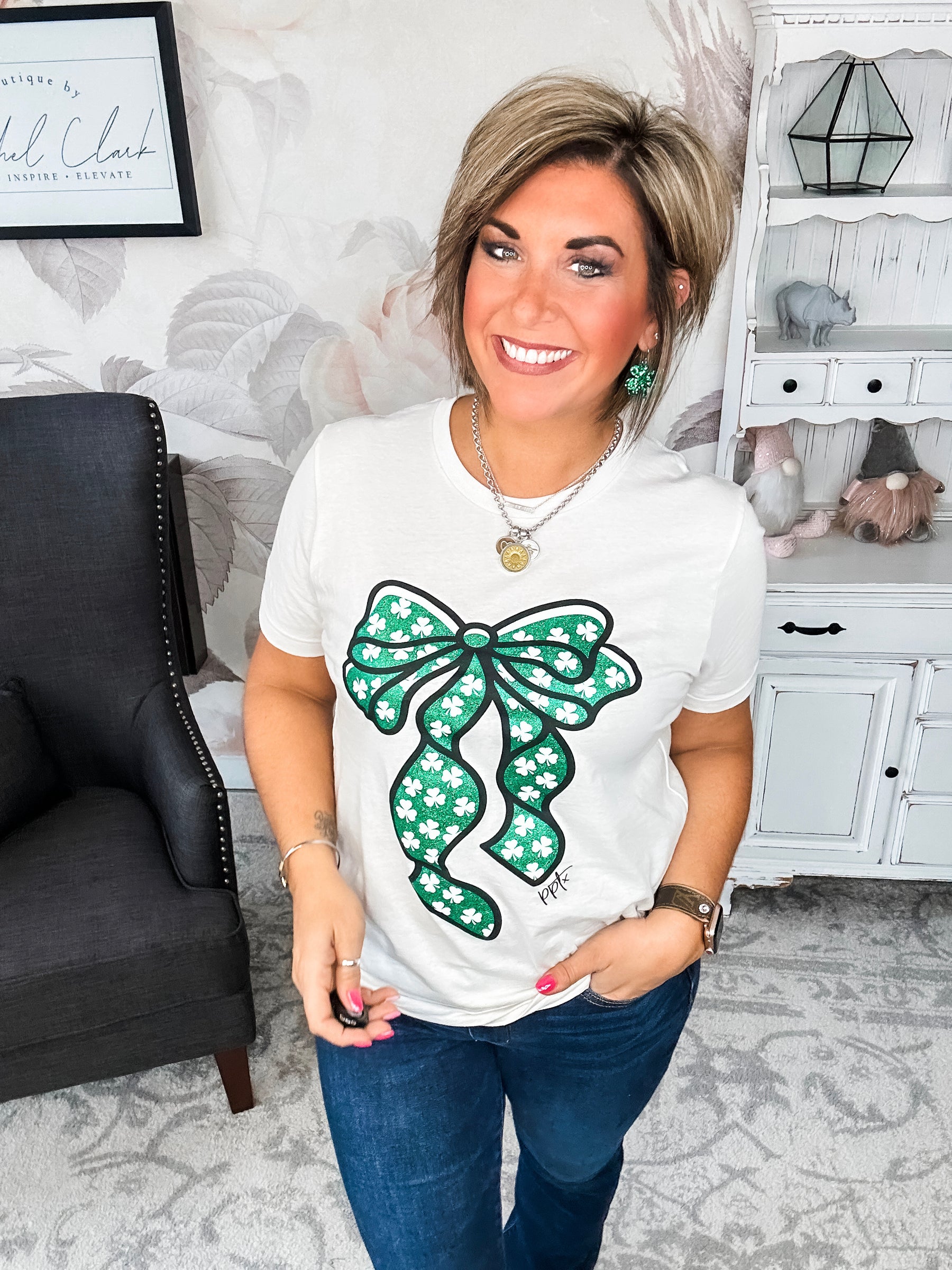 Shamrock Bow Tee