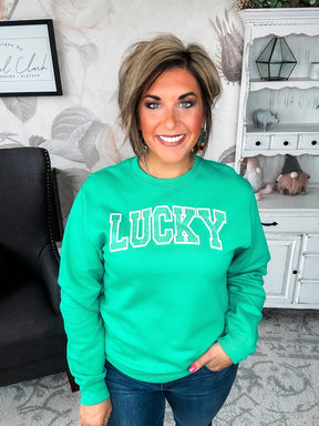 Pot o'Lucky Glitter Puff Sweatshirt