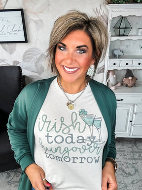 Irish Today Hungover Tomorrow Graphic Tee