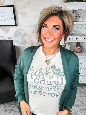 Irish Today Hungover Tomorrow Graphic Tee