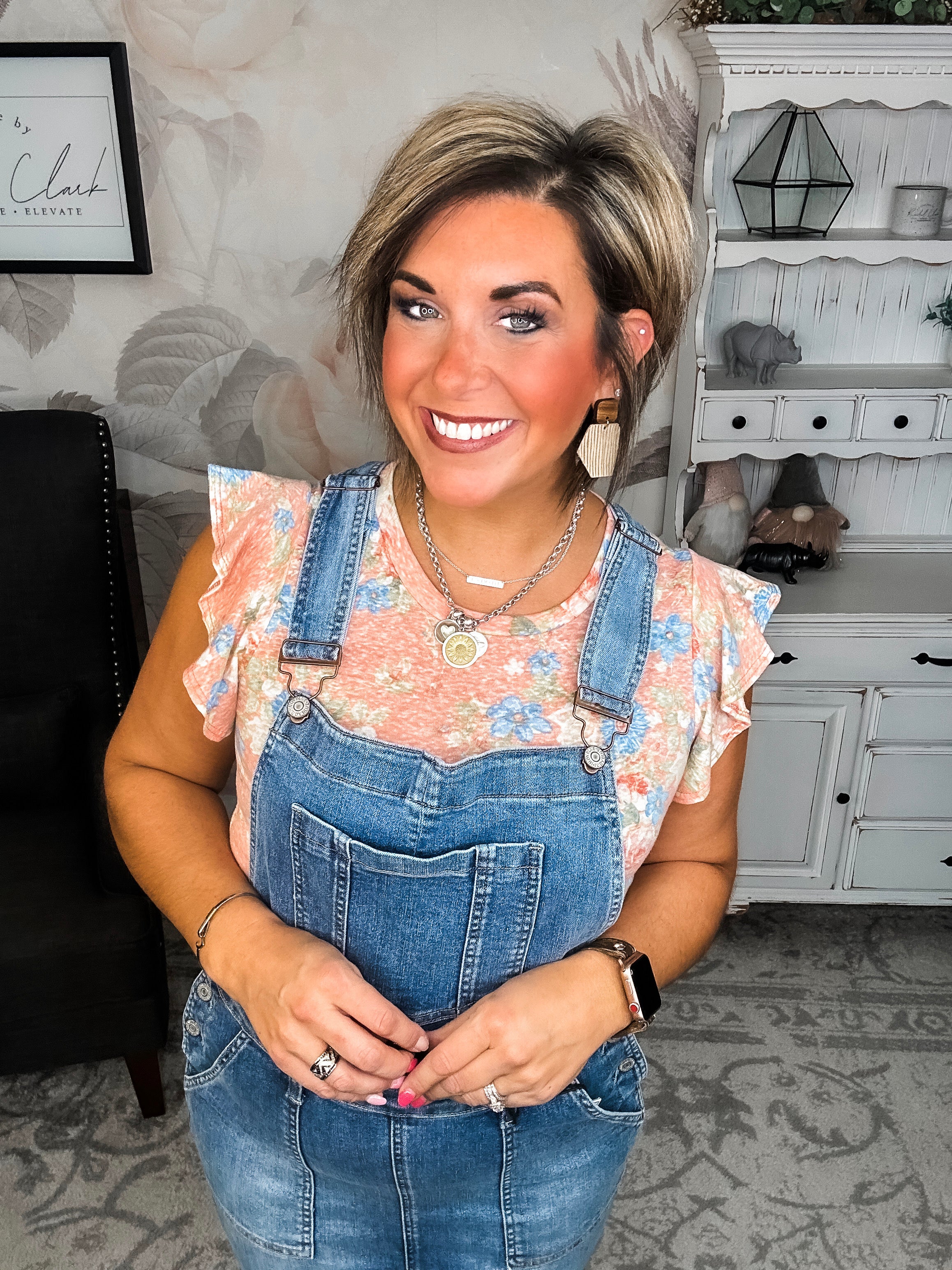 Judy Blue Raw Hem Overall Skirt