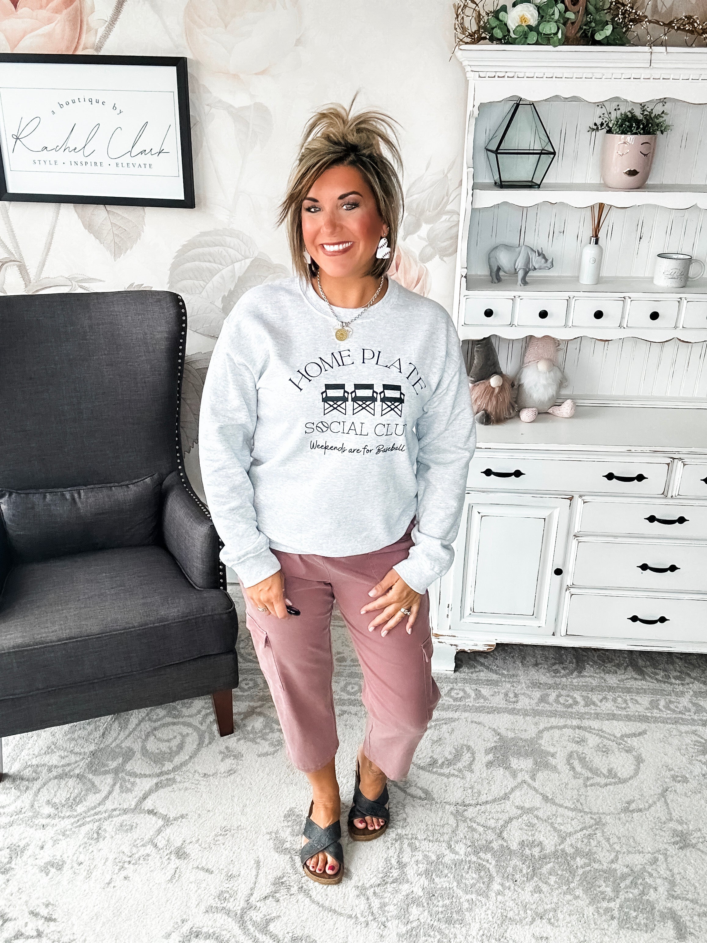 Home Plate Social Club Pullover Sweatshirt