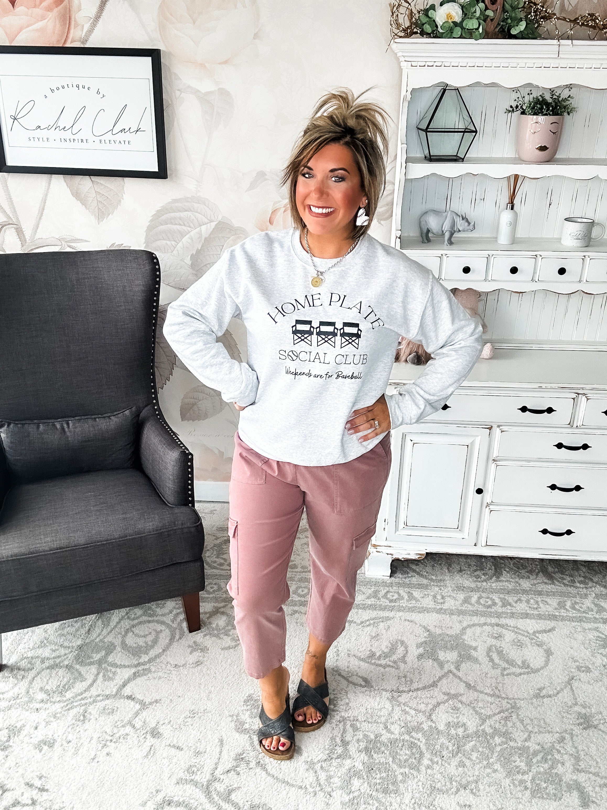 Home Plate Social Club Pullover Sweatshirt