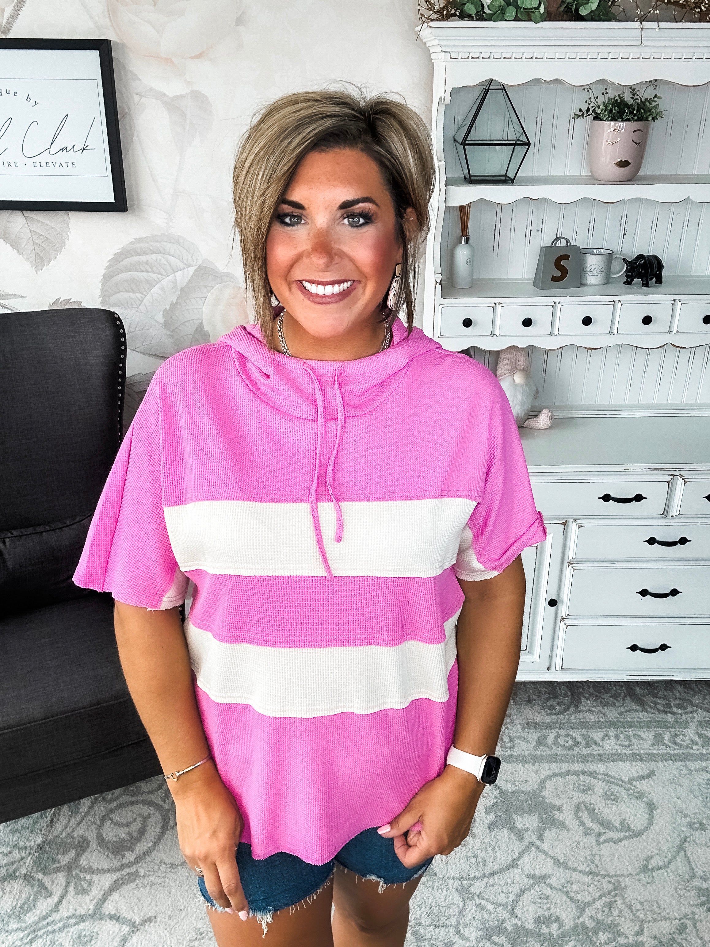 Made It All Up Hooded Top - Pink