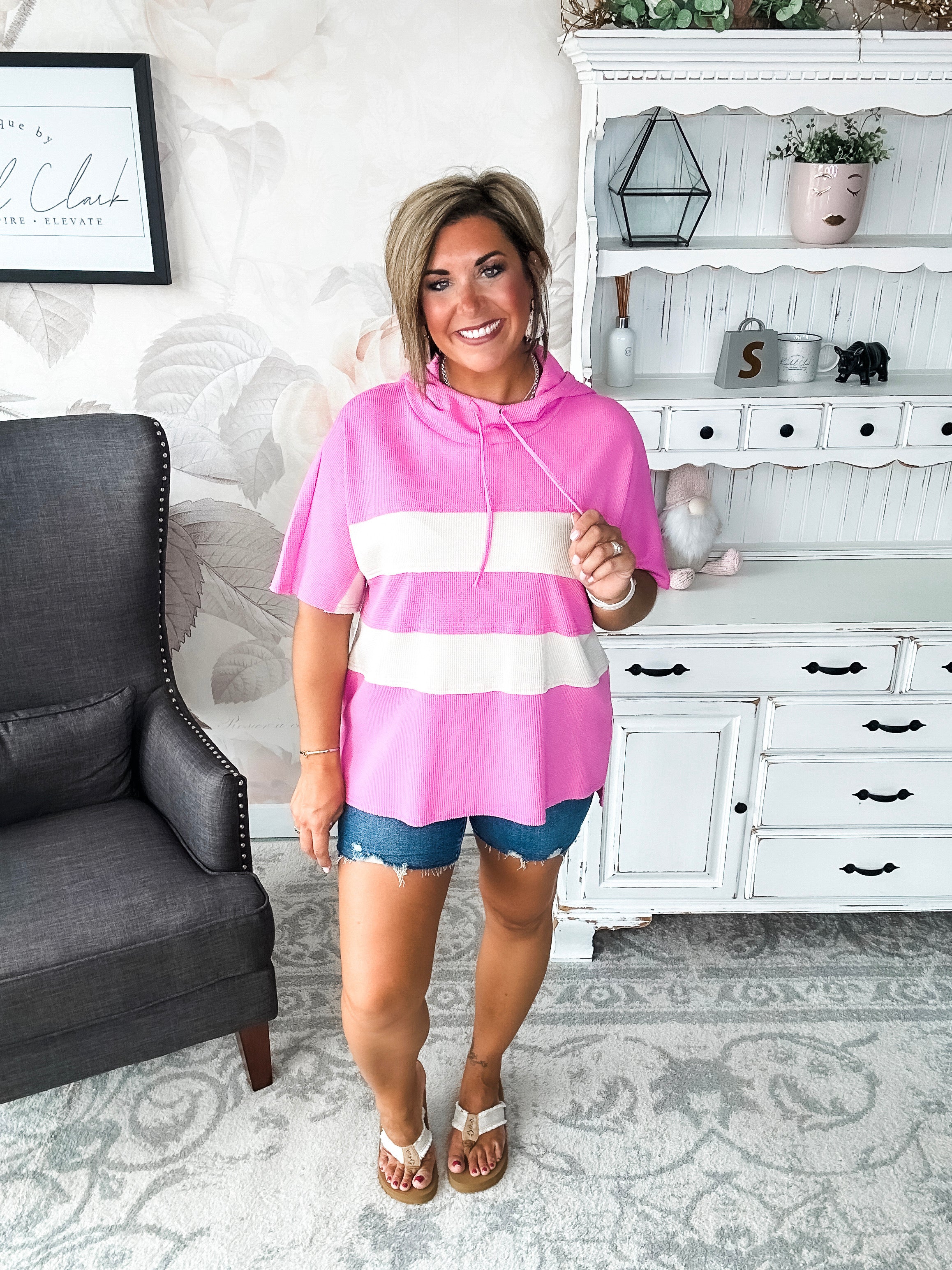 Made It All Up Hooded Top - Pink