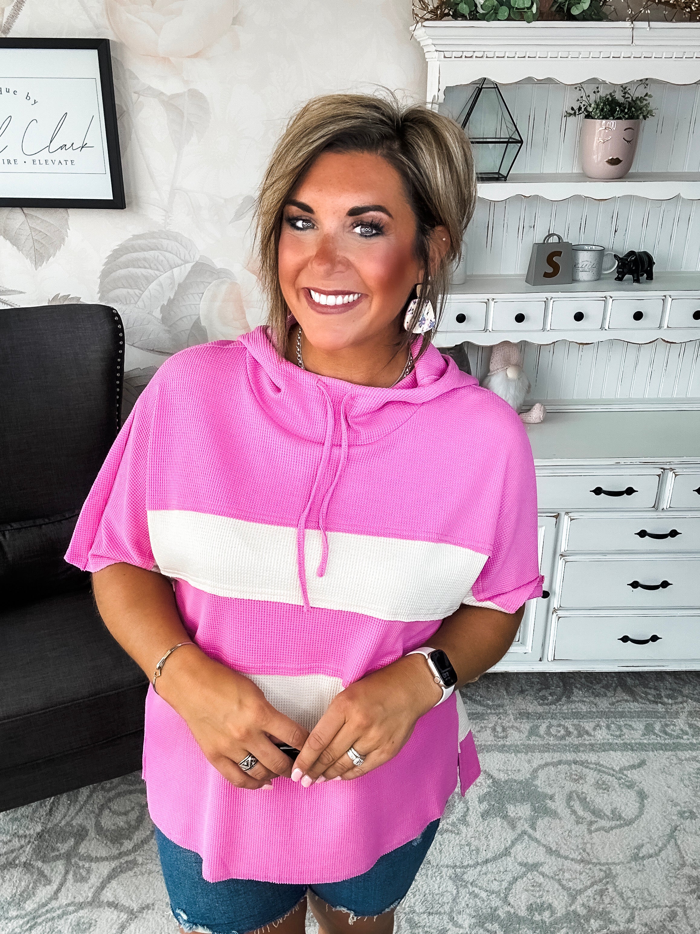 Made It All Up Hooded Top - Pink