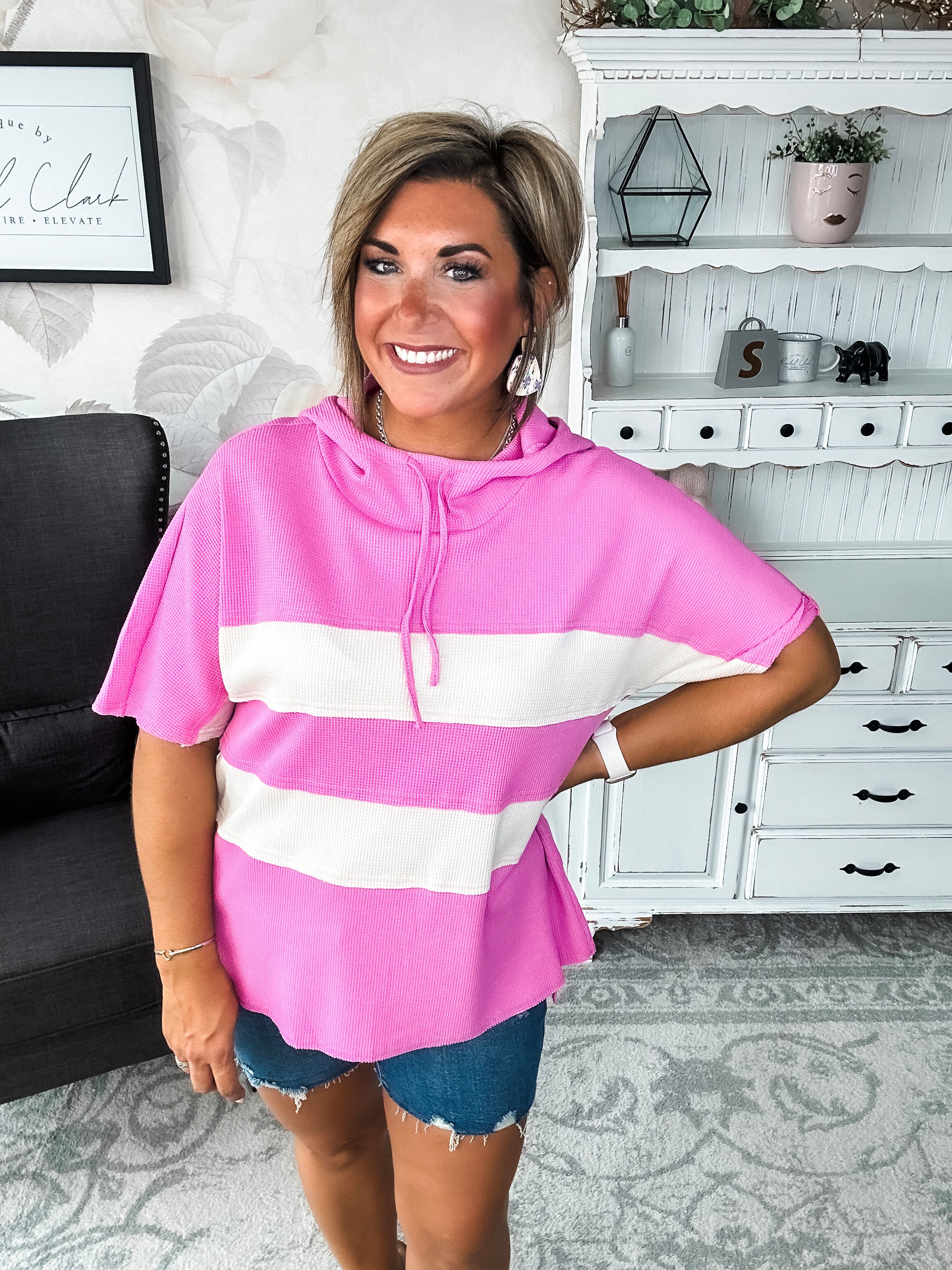 Made It All Up Hooded Top - Pink