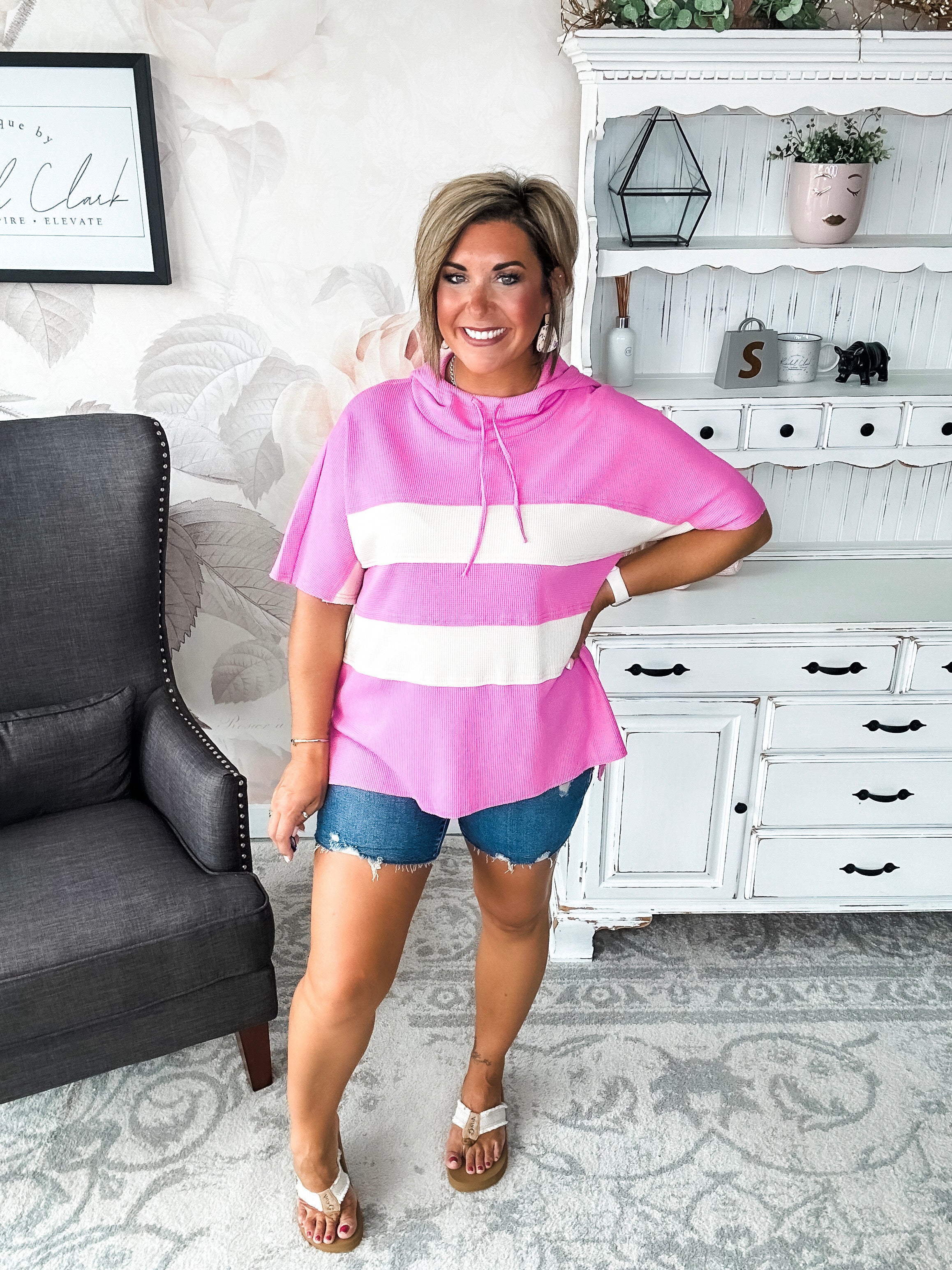 Made It All Up Hooded Top - Pink