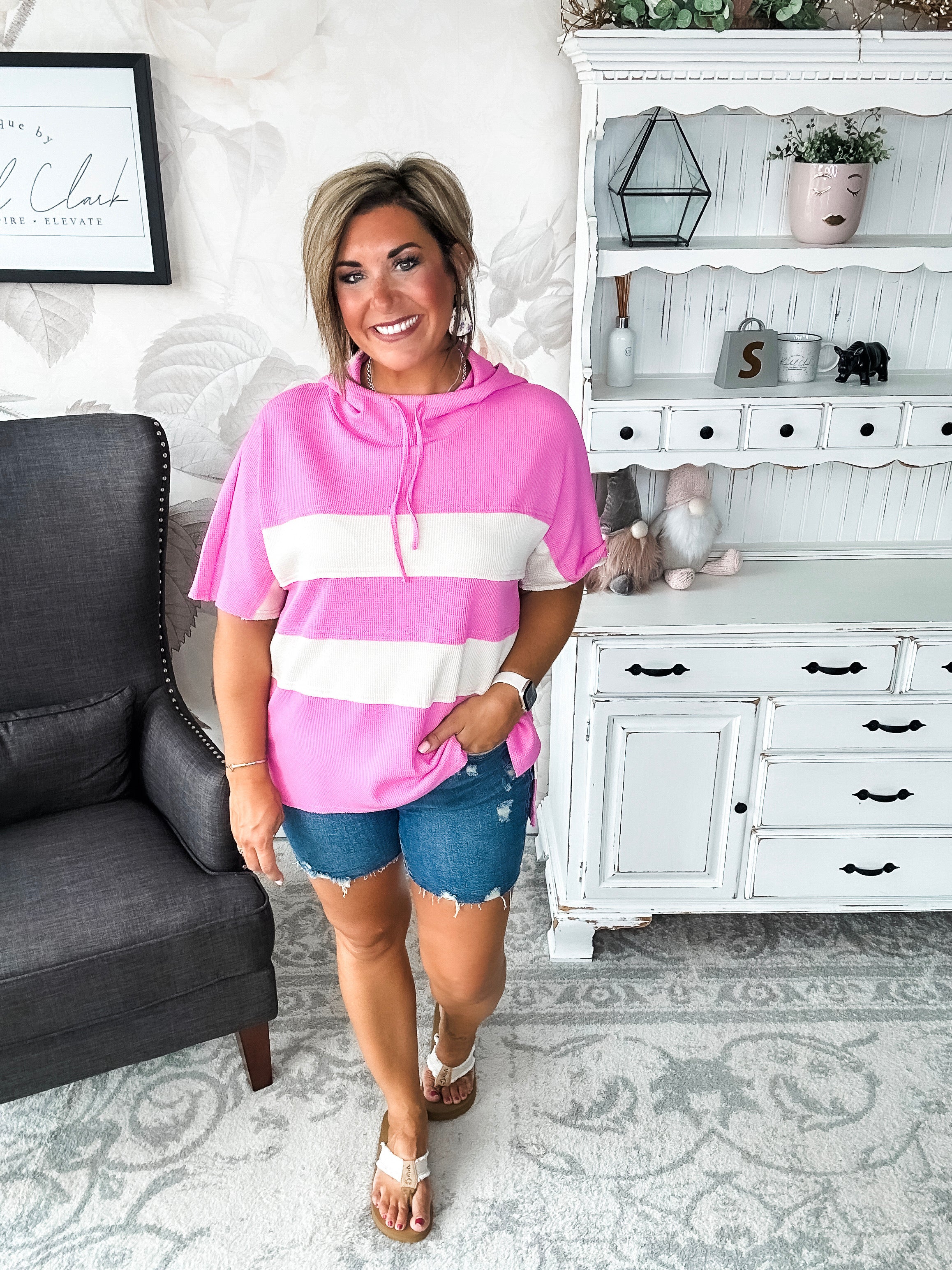 Made It All Up Hooded Top - Pink