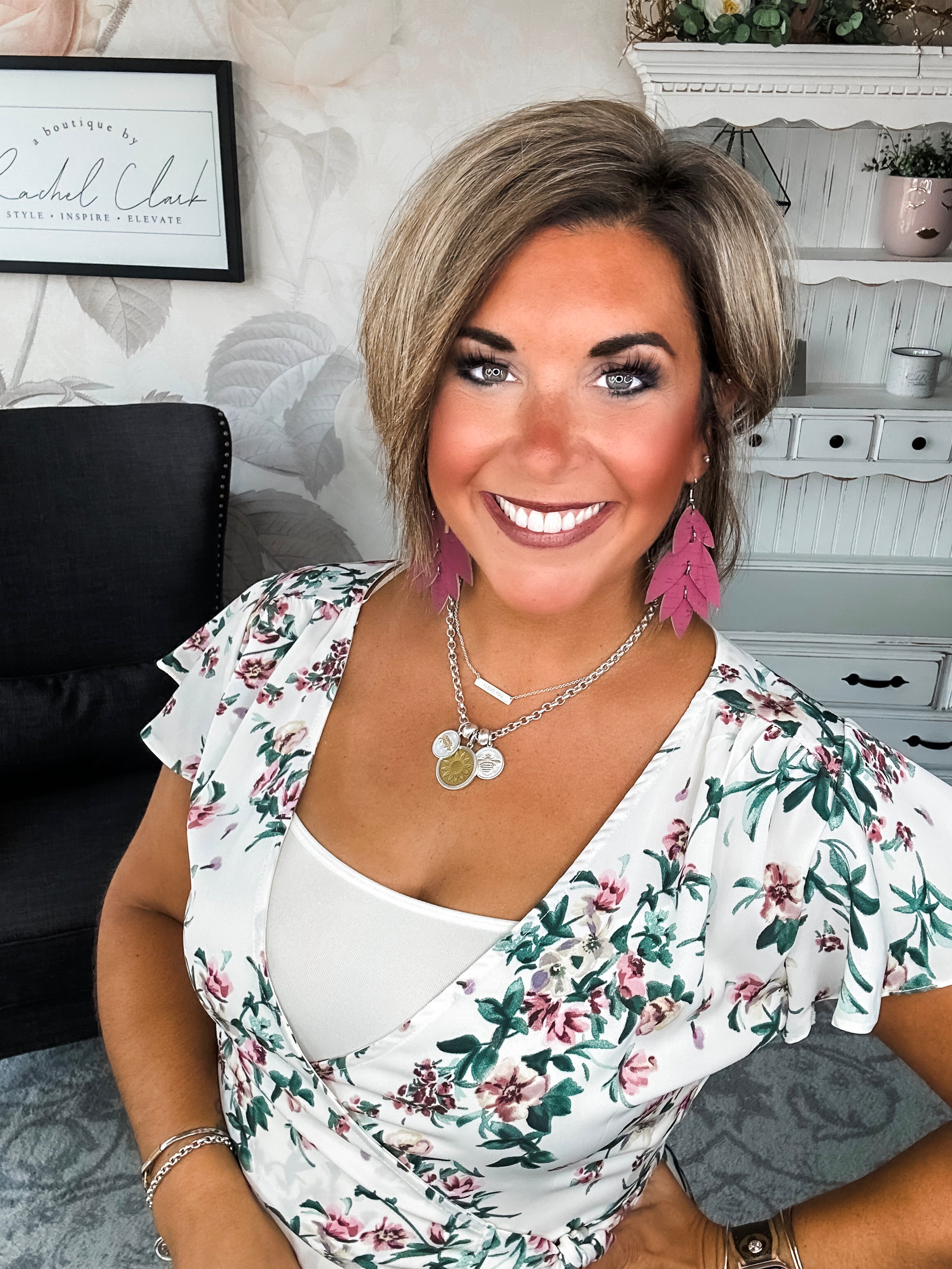 Stay With Me Forever Floral Dress - Cream