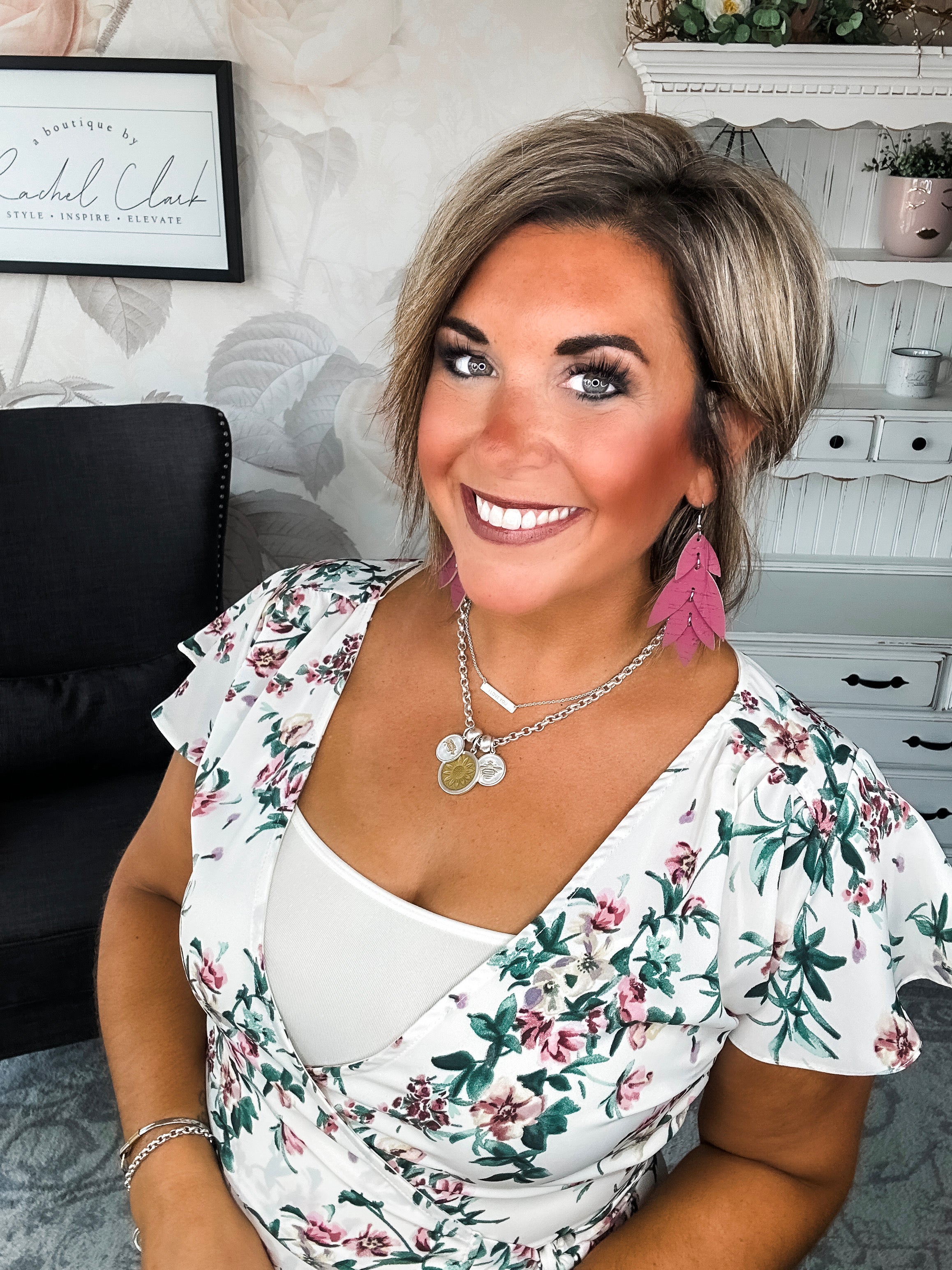 Stay With Me Forever Floral Dress - Cream