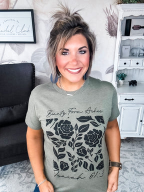 Beauty From the Ashes Graphic Tee - Olive