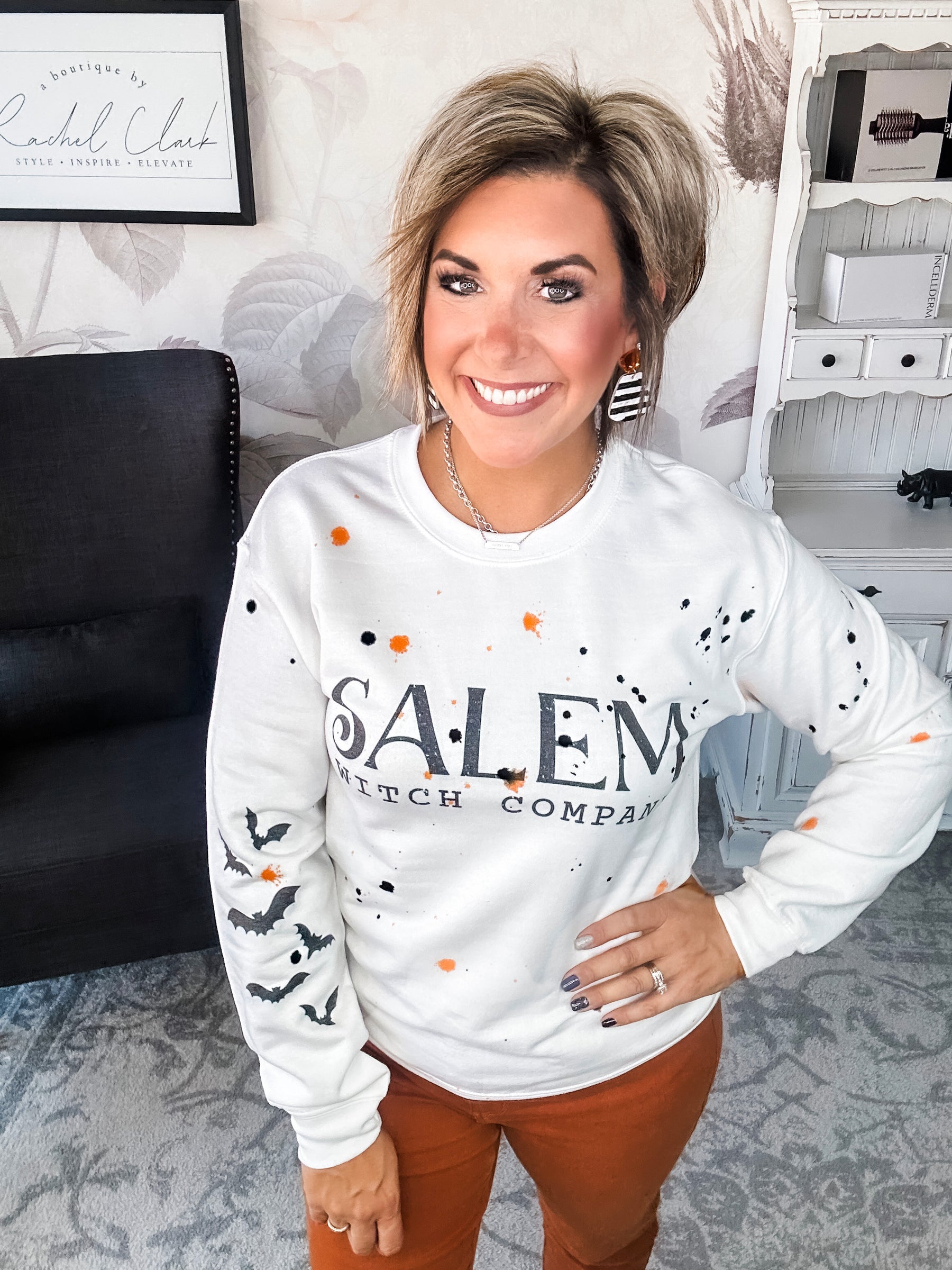 Salem Witch Company Paint Splatter Sweatshirt