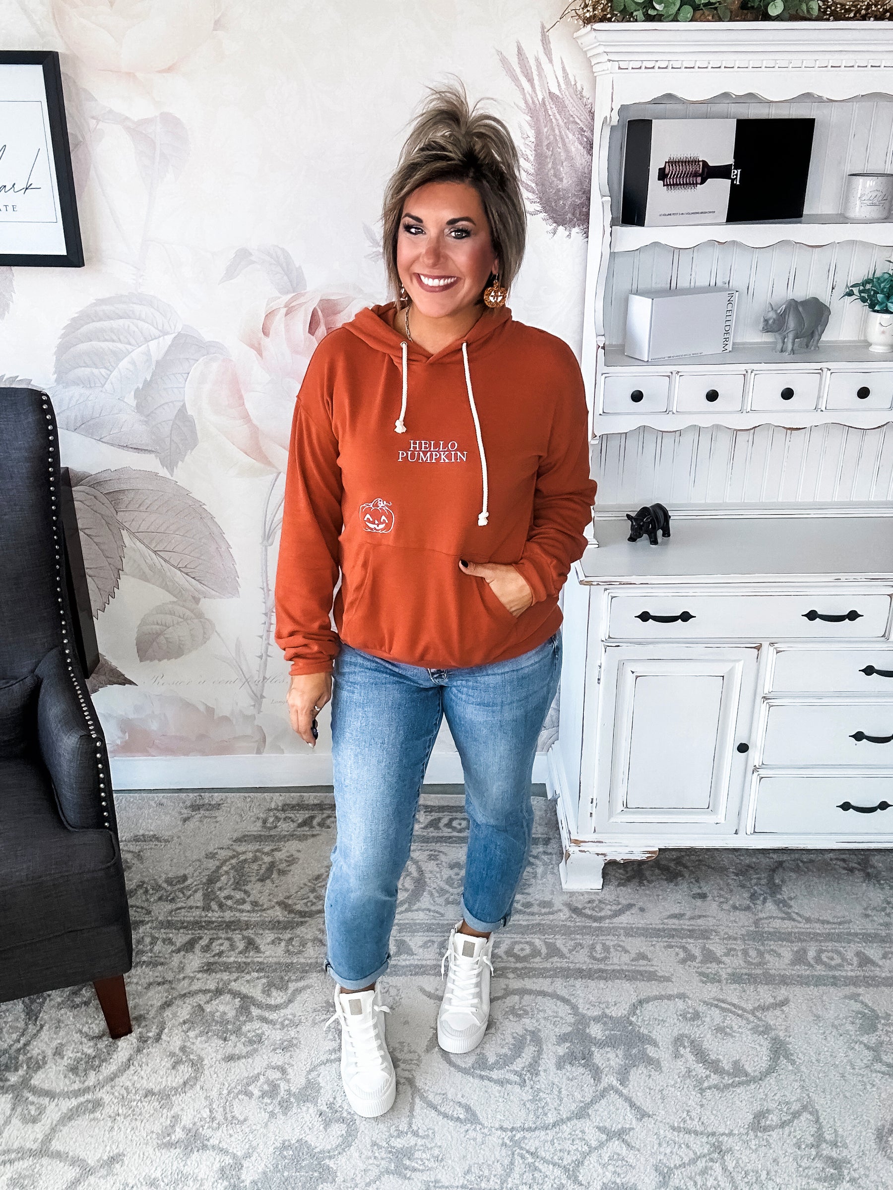 Ampersand Avenue University Hoodie - Hello Pumpkin