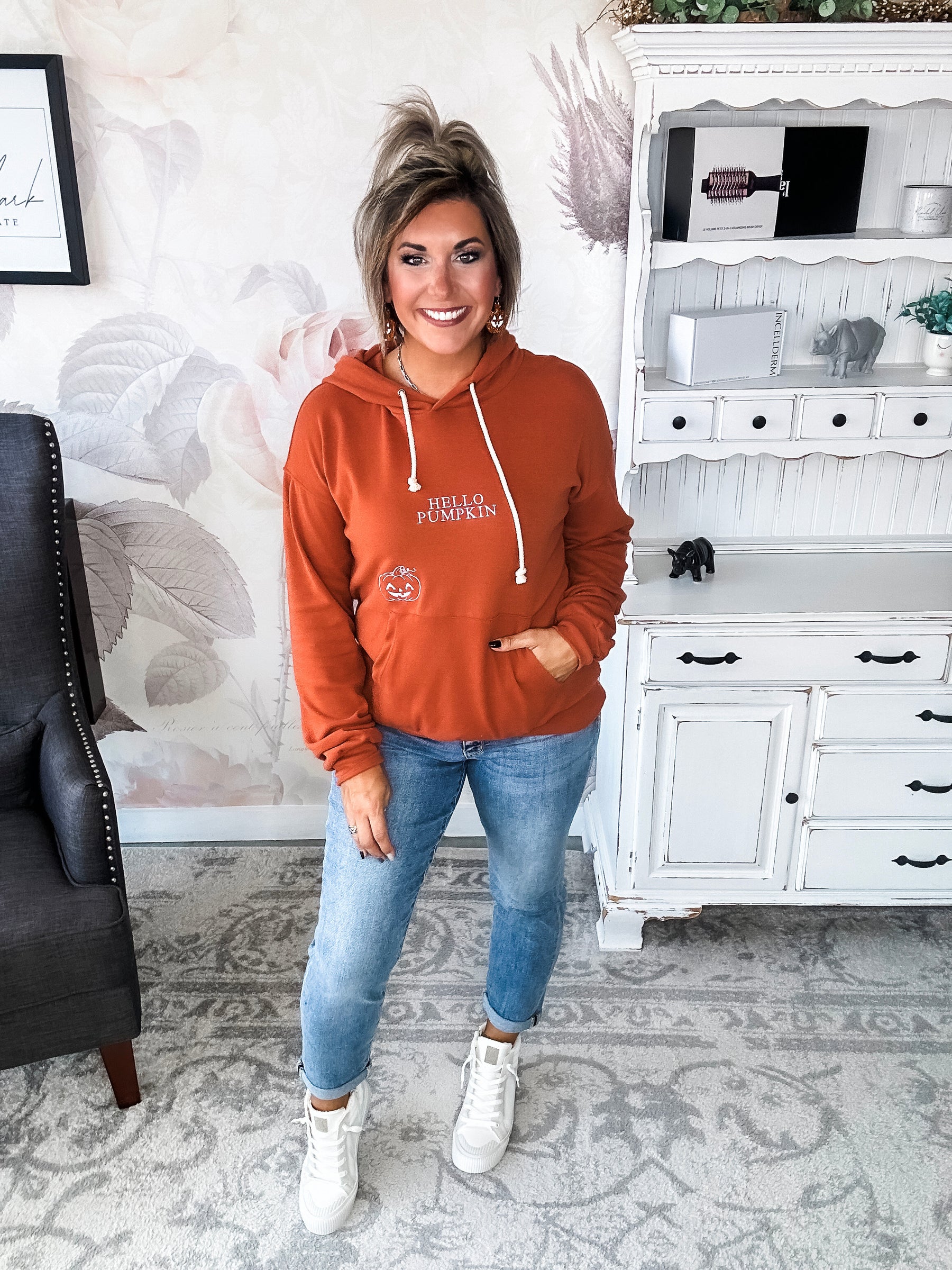 Ampersand Avenue University Hoodie - Hello Pumpkin