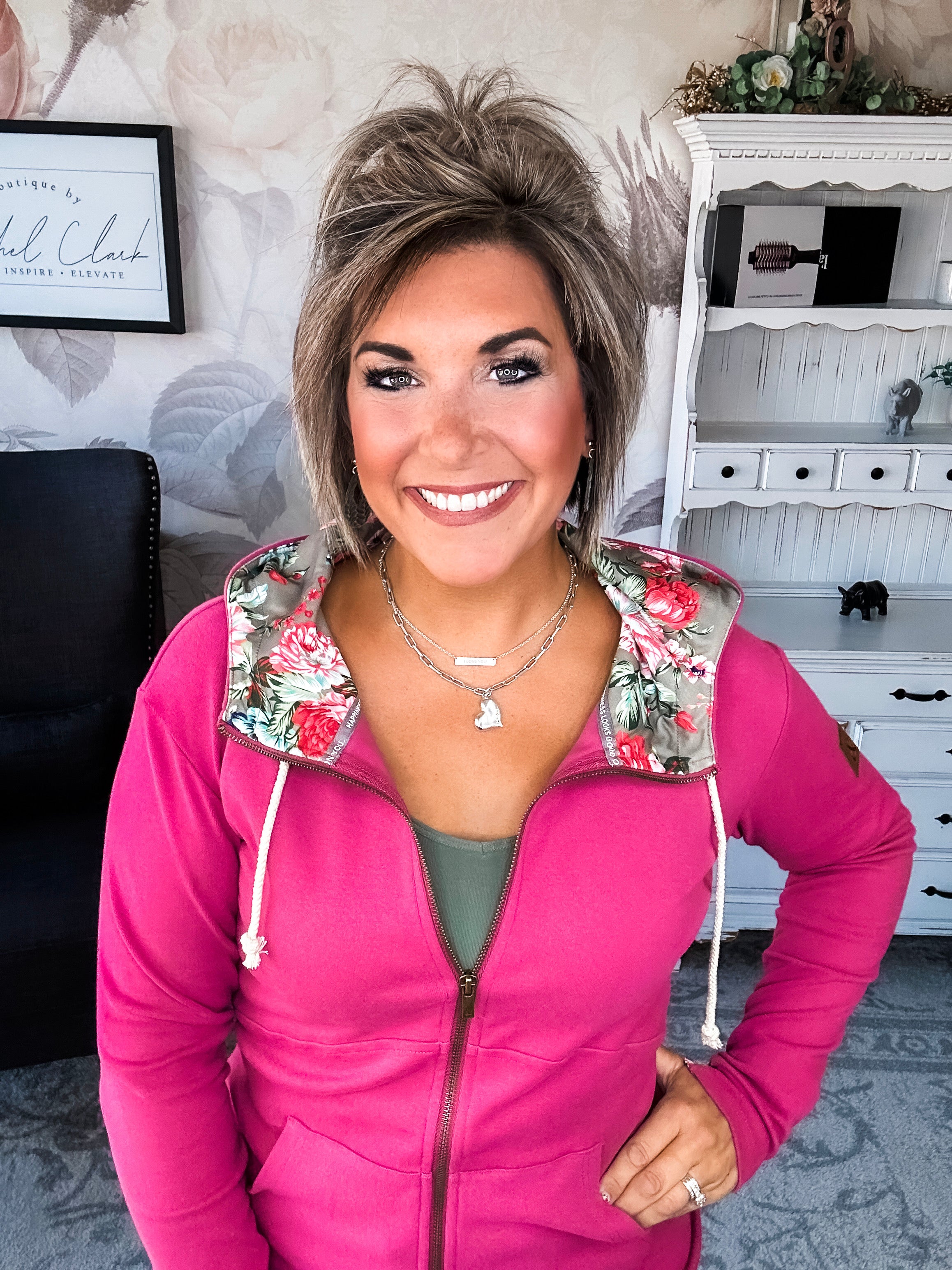 Ampersand Avenue Fullzip Sweatshirt - Glow Girl