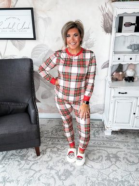 Mrs. Claus Plaid Christmas Pajamas