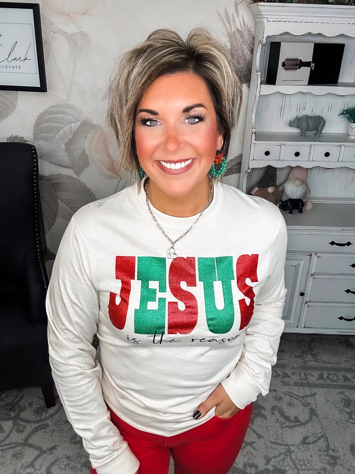 Jesus Is The Reason Long Sleeve Graphic Tee