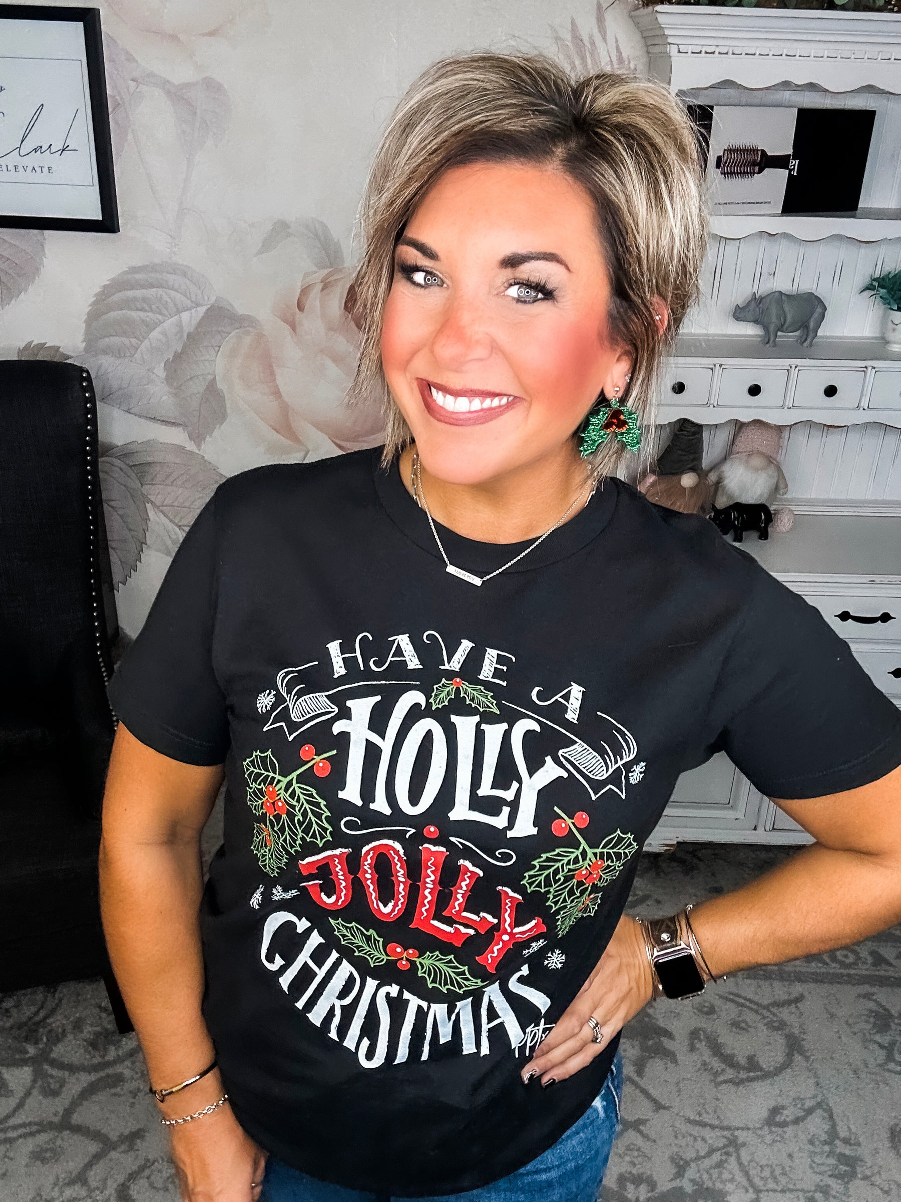 Holly Jolly Christmas Graphic Tee