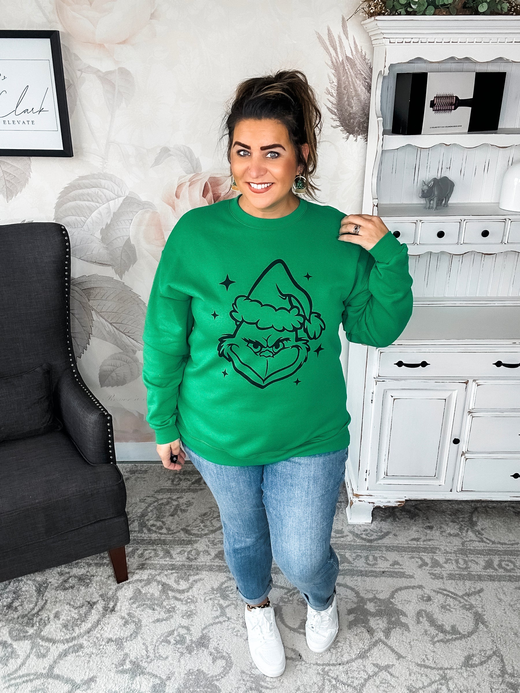 BLACK FRIDAY EXCLUSIVE! - Grinch Face Pullover Sweatshirt