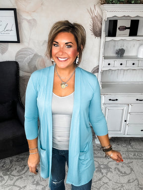 BLACK FRIDAY EXCLUSIVE! - Keep On Going Cardigan - Dusty Teal