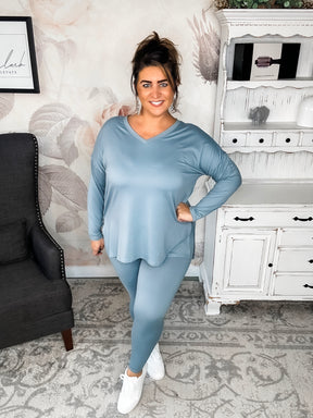 BLACK FRIDAY EXCLUSIVE! - You Can't Resist This Loungewear Set - Blue Grey