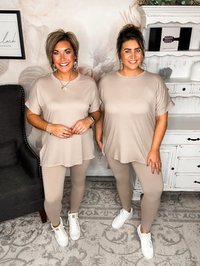 BLACK FRIDAY EXCLUSIVE! - What You've Been Waiting For Loungewear Set - Ash Mocha