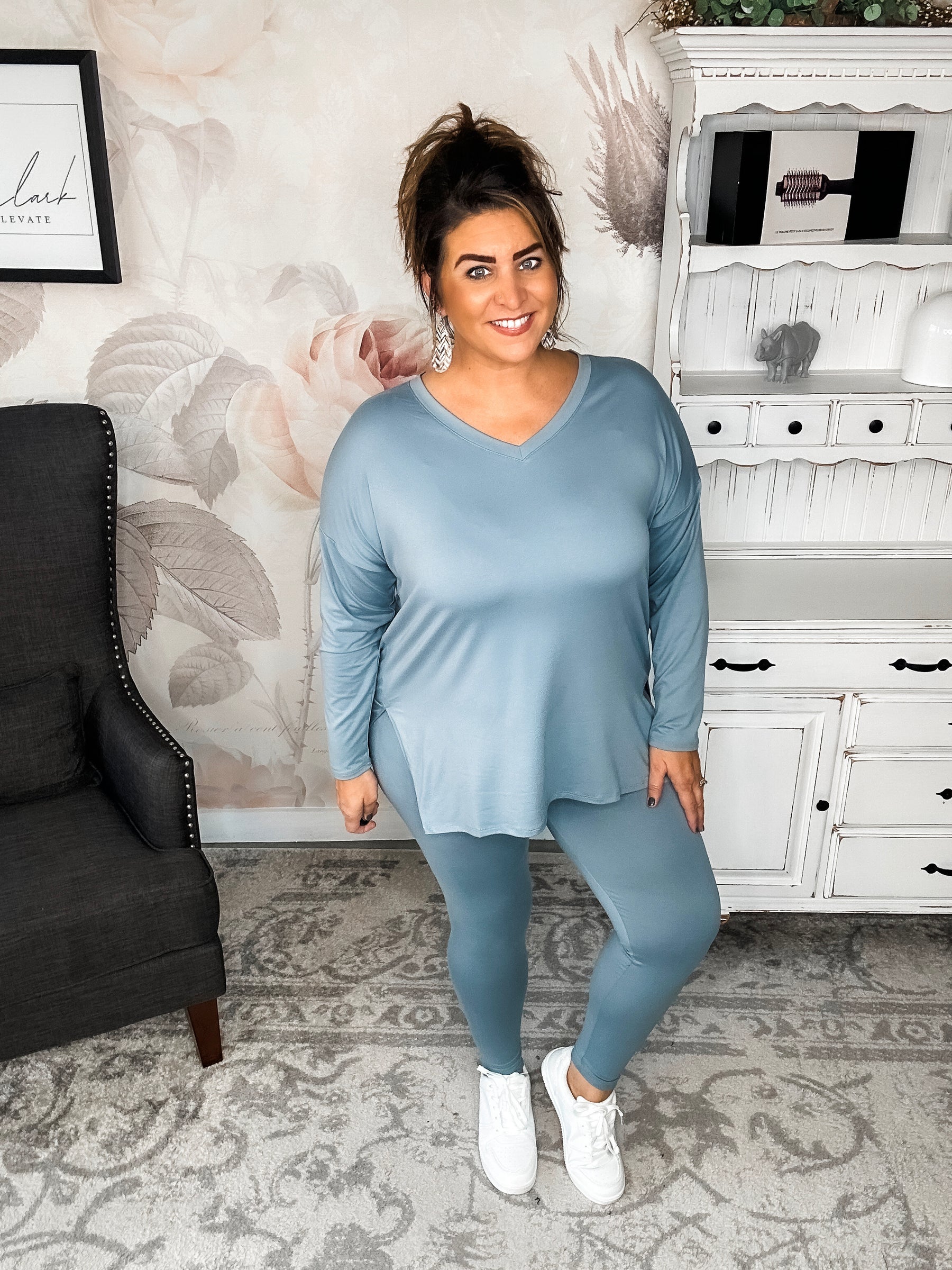 BLACK FRIDAY EXCLUSIVE! - You Can't Resist This Loungewear Set - Blue Grey